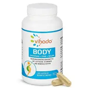 Chitosan Vihado Body – hochdosierte Kapseln – 100 Kapseln