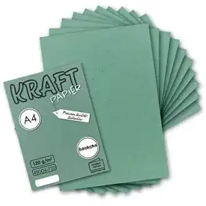 Kraftpapier NEUSER PAPIER 25 Blatt Vintage in Eukalyptus-Grün
