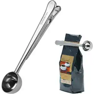 Kaffeelöffel Hyber&Cara mit Beutelversiegelungsclip, 18,5 cm