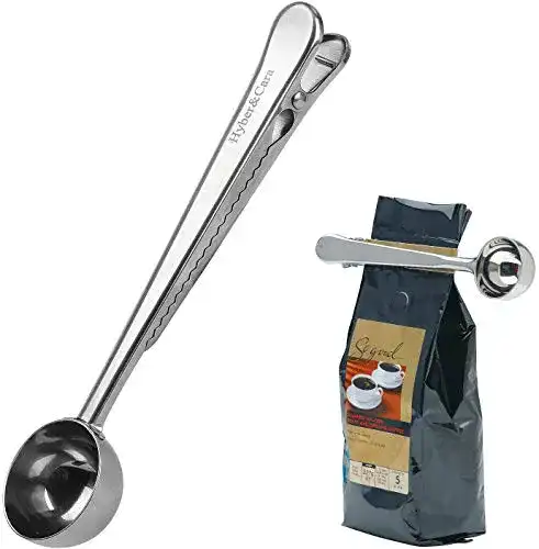 Die beste Kaffeelöffel Hyber&Cara mit Beutelversiegelungsclip, 18,5 cm 2026 Test Bestseller Kaffeelöffel Hyber&Cara mit Beutelversiegelungsclip, 18,5 cm