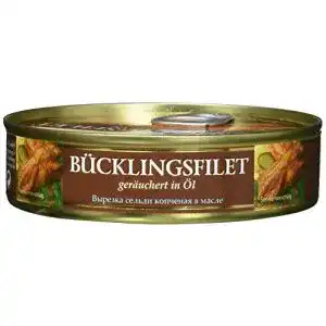 Dosenfisch Dovgan Bücklingsrücken-Filet in Öl Riga Smokets 160 g