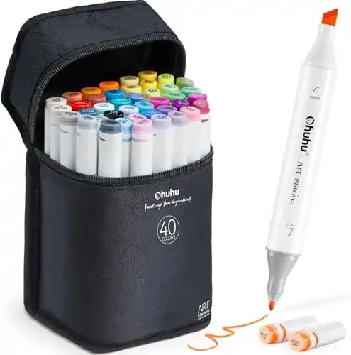 Graffiti-Stifte Ohuhu Graffiti Stifte 40 Farben, Stifte Set Permanent