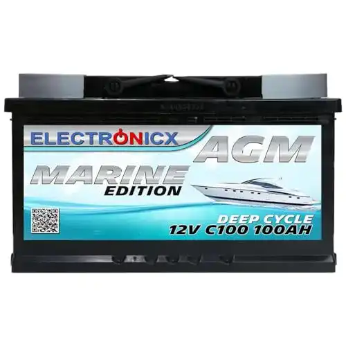AGM-Batterie 100Ah Electronicx Solarbatterie