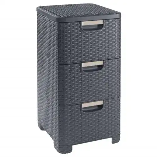 Bürocontainer Curver Regal mit Schubladen, Polypropylene