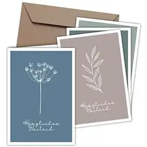 Kondolenzkarten FRUITPRINTS 8er Set Trauerkarten & Umschläge