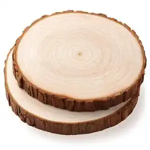Baumscheibe Fuyit Holzscheiben 2 Stücke Holz Scheiben 18-20 cm