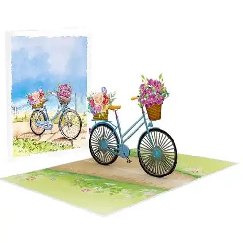 Fahrradkarte LIMAH ® Pop Up 3D Blumen-Fahrrad-Karte