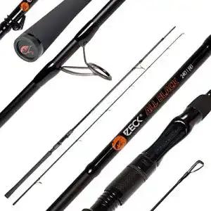 Hechtrute Zeck Fishing Zeck All Black 2,40m 80g Spinnrute, Angelrute zum Spinnfischen