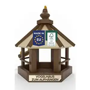 Vogelhaus NATUREFLOW zum Aufhängen Holz – Wetterfest
