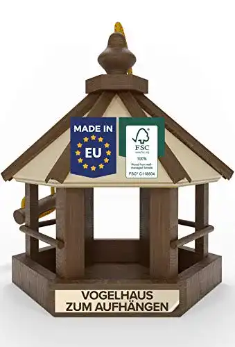 Die beste Vogelhaus NATUREFLOW zum Aufhängen Holz - Wetterfest 2026 Test Bestseller Vogelhaus NATUREFLOW zum Aufhängen Holz – Wetterfest