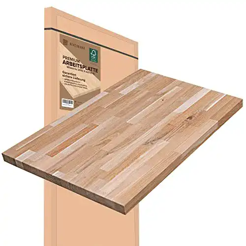 Massivholzplatte RIVERBANK Wildeiche 2000x720x 38mm