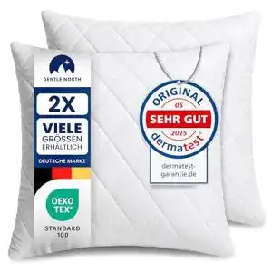 Bettkissen Gentle North Kopfkissen 45×45 cm groß, 2er Set