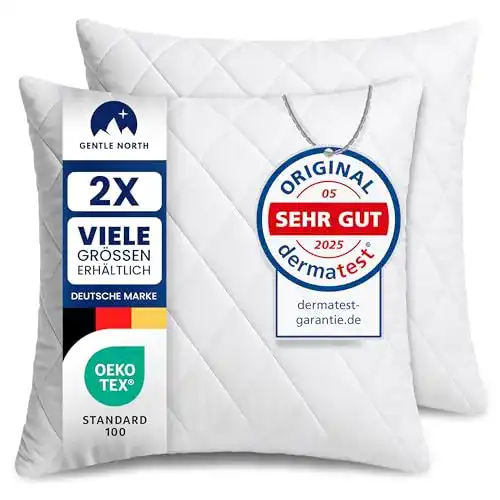 Bettkissen Gentle North Kopfkissen 45×45 cm groß, 2er Set
