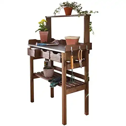 Pflanztisch Pureday für Garten Terrasse Balkon – 3 Schubladen
