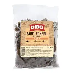 Dibo-Hundefutter DIBO BARF-Leckerli mit Strauss, 200 g