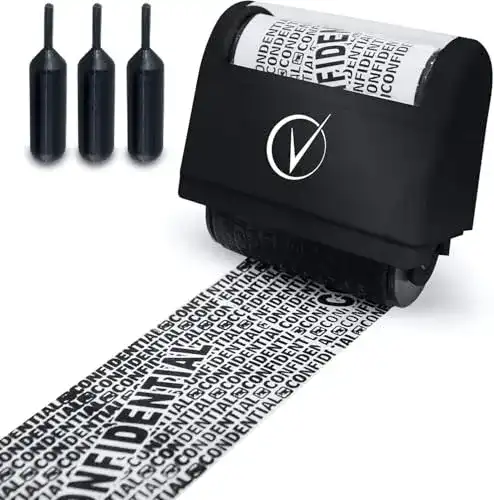 Rollstempel Vantamo Datenschutz Camouflage für Vertrauliche ID