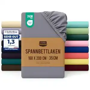 Spannbettlaken (160×200) Utopia Bedding Gebürstete Mikrofaser