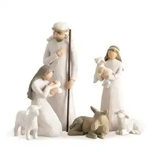 Krippenfigur Willow Tree 26005 Figur Heilige Familie, Holz, Natur