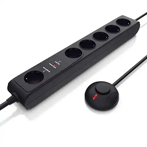 Steckdosenleiste mit Fußschalter CSL-Computer CSL – 6-fach