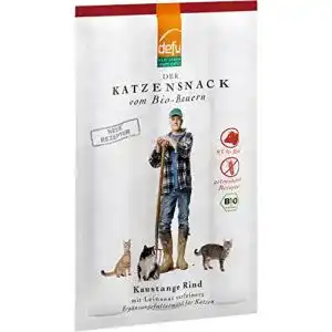 Defu-Katzenfutter defu Bio Kaustangen Rind für Katzen 10 x 18 g