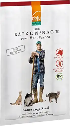Die beste Defu-Katzenfutter defu Bio Kaustangen Rind für Katzen 10 x 18 g 2026 Test Bestseller Defu-Katzenfutter defu Bio Kaustangen Rind für Katzen 10 x 18 g