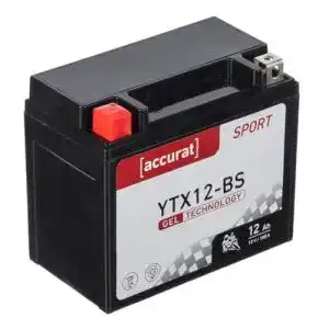 Motorradbatterie 12 V 12 Ah Accurat Motorradbatterie YTX12-BS