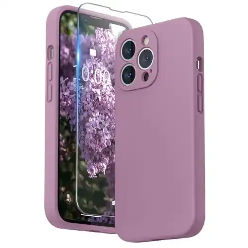 iPhone-13-Pro-Hülle SURPHY Silikon Hülle 6,1 Zoll, Flieder Lila