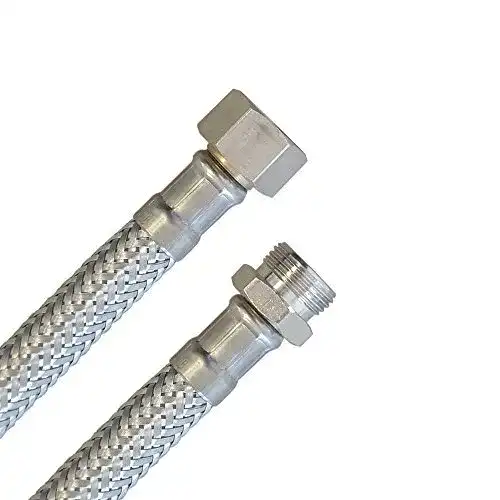 Flexschlauch der-Schlauchfritze.de Panzerschlauch 3/8″ÜM x 3/8″AG