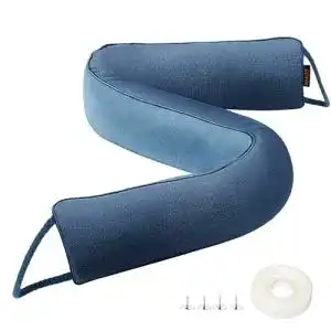 Zugluftstopper MAGZO 93 X 10 cm, schalldicht, blau