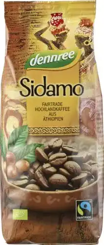 Dennree-Kaffee dennree Bio Sidamo Fairtrade Hochlandkaffee
