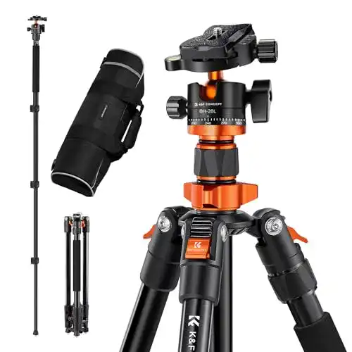 K&F-Concept-Stativ K&F Concept Kamerastativ 158cm, Aluminium