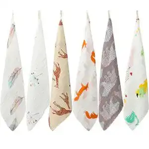 Waschlappen (Baby) Lebze LifeTree Baby Musselin, 6 Stück weich