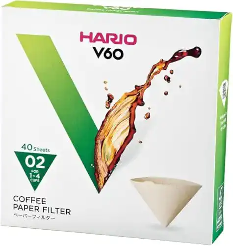 Einweg-Kaffeefilter HARIO VCF-01 100M Papierfilter, natur, 40 St.