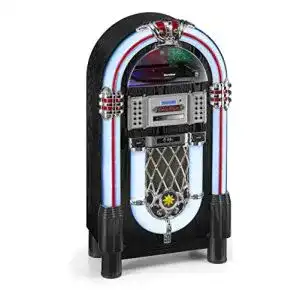 Musikbox Karcher JB 6608D Jukebox mit Plattenspieler, CD-Player