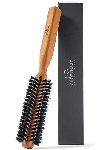 Rundbürste Bart ZilberHaar, Styler Haar- und Bartbürste 3,3 cm