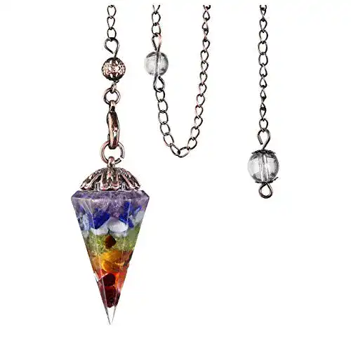 Pendel JSDDE Schmuck Harz Edelstein Farbverlauf Heilsteine