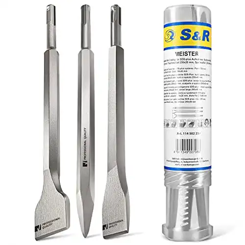 SDS-Plus-Meißel S&R Meißel Set SDS-plus 3-teilig, universell