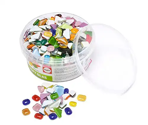 Mosaiksteine Rayher Soft Glas Mosaik Mix, polygonal, bunt, 500g