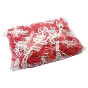 Absperrkette UvV ES-Team UVKT0630 – Kunststoffkette rot/weiß
