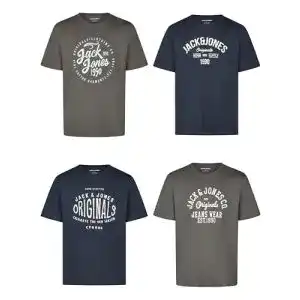 Jack-and-Jones-T-Shirt JACK & JONES JJLINO T-Shirt 4er Pack