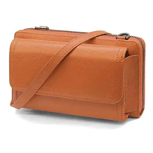 Handytasche YERUUE mit Geldbörse Zum Umhängen RFID Portemonnaie