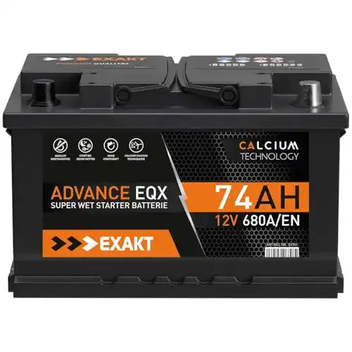 Autobatterie 74Ah EXAKT 12V Starterbatterie PKW