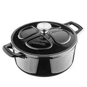 Kochtopf 24 cm Navaris Gusseisen Topf Bratentopf Kochtopf 3,5l