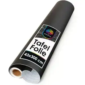 Tafelfolie OfficeTree Selbstklebend Schwarz – 300 x 43 cm
