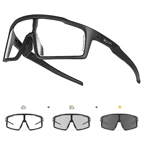 Fahrradbrille klar SCVCN Photochromatische Selbsttönend