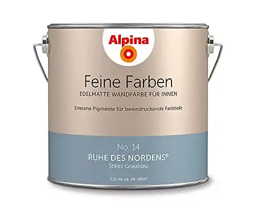 Wandfarbe Blau Feine Farben Alpina No. 14 Ruhe des Nordens 2,5 L