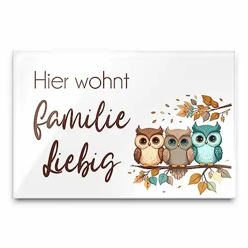 Türschild CHRISCK design Edles mit Namen für die Haustür