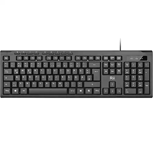 USB-Tastatur Rii RK907 Tastatur USB, Kabelgebundene Tastatur PC