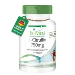 Citrullin fairvital L- Kapseln 750mg, HOCHDOSIERT, 180 Kapseln