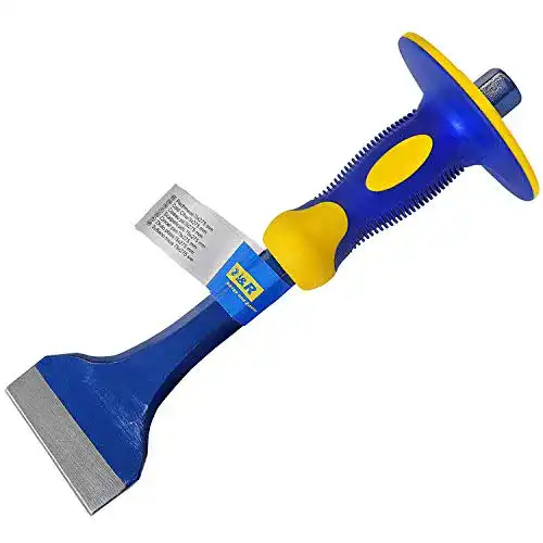 Fliesenmeißel S&R Flachmeißel 275 x 75 mm Stahl mit Handschutz